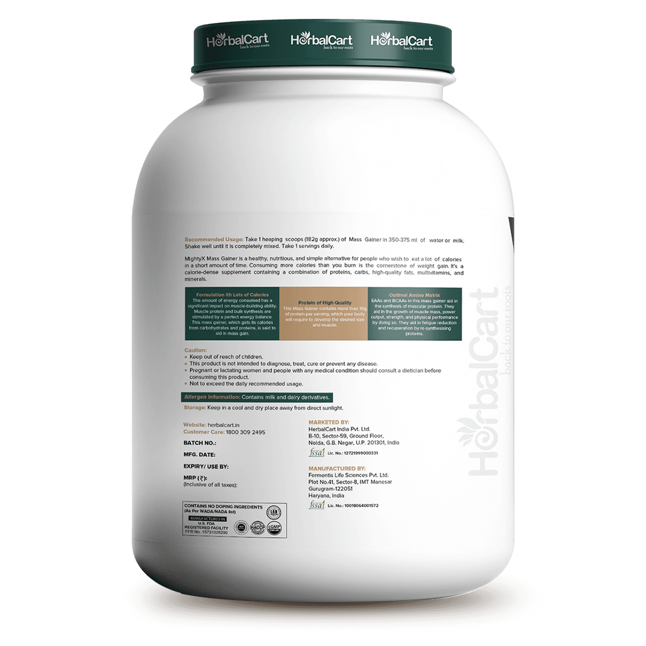 Muscle Mass Gainer Chocolate Flavour (3kg)