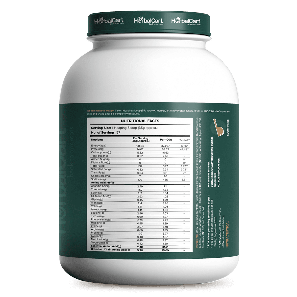 Whey Protein Concentrate, Banana Flavour (1kg-2kg)