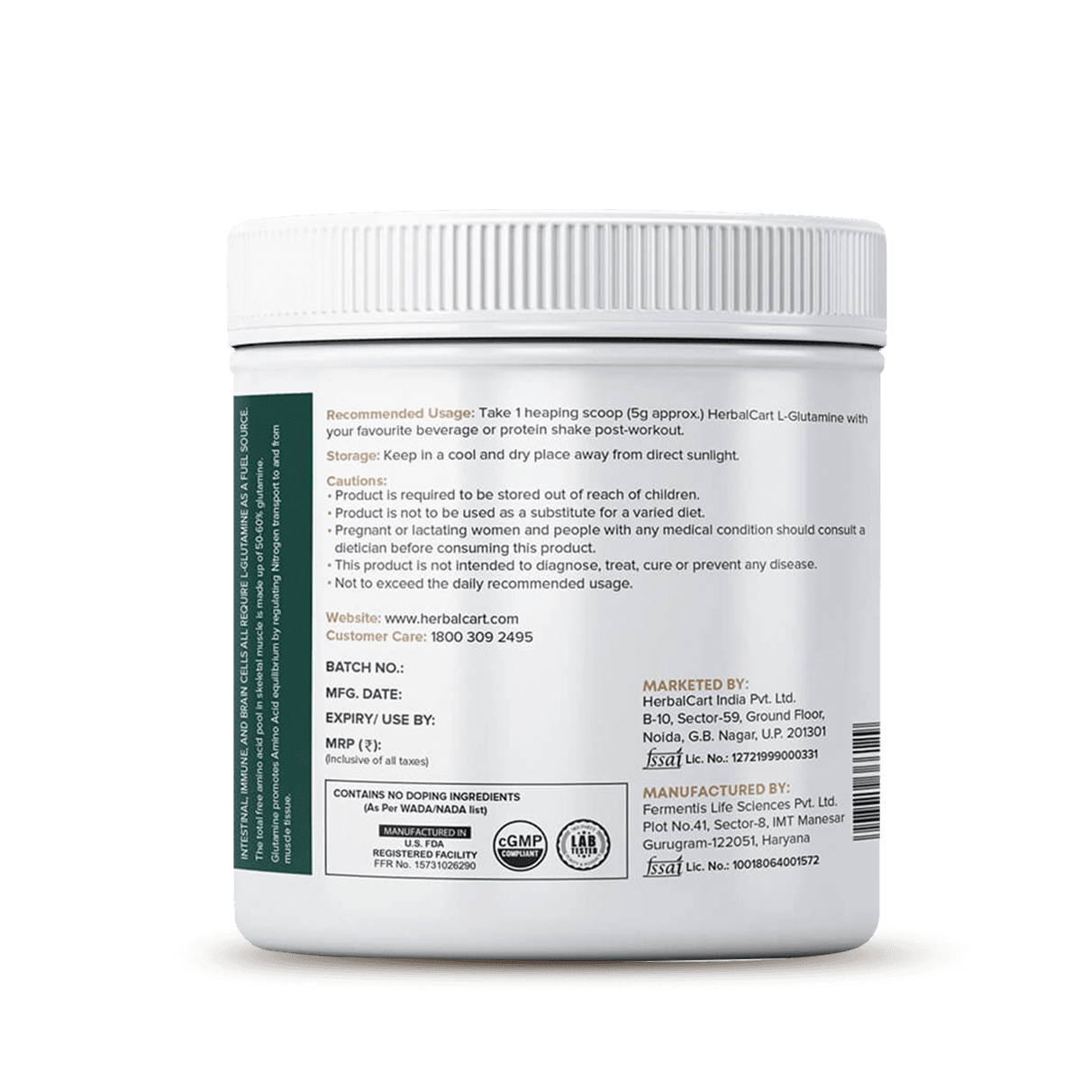 L-Glutamine, Unflavoured (250g)
