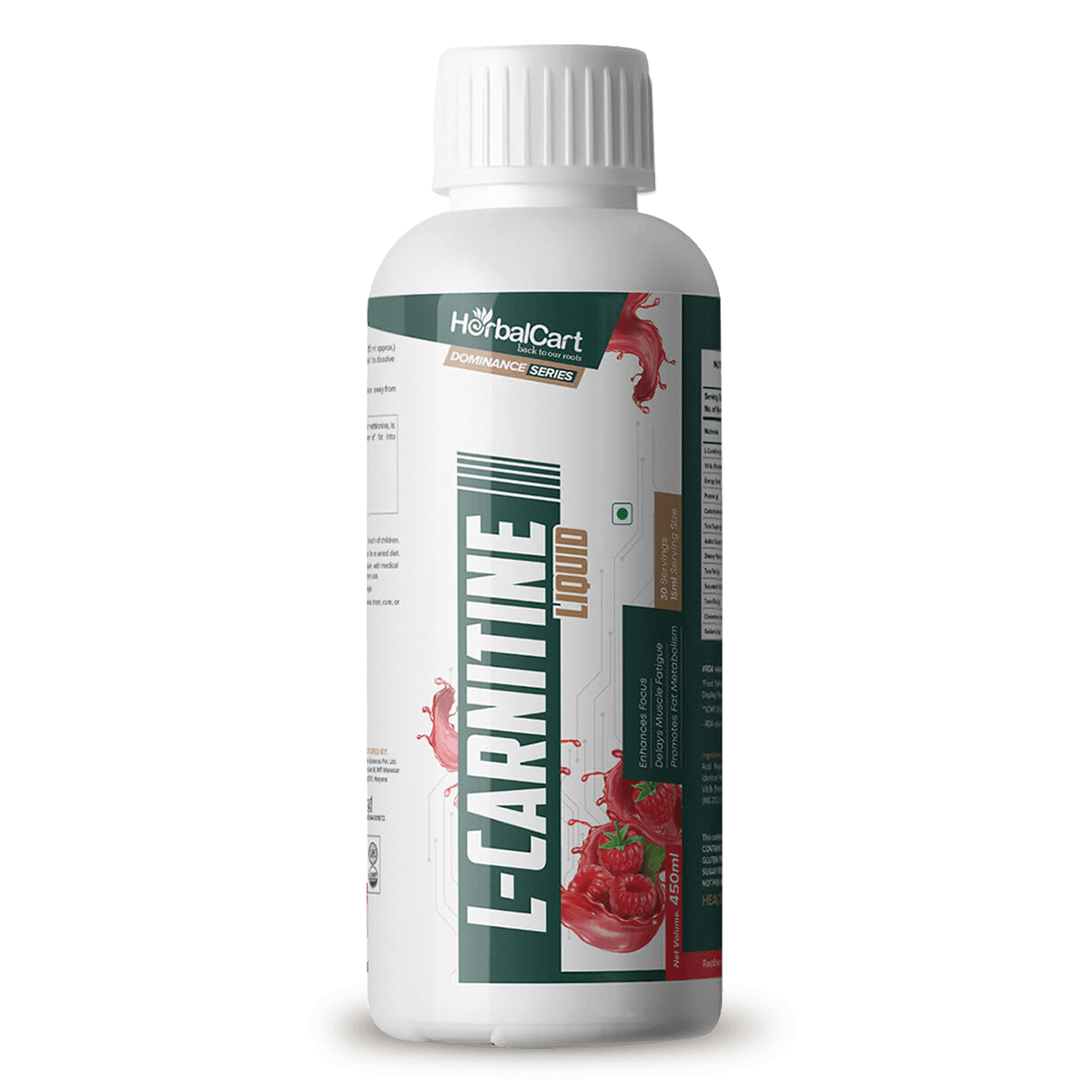 L-Carnitine Liquid, Raspberry Flavour (450ml)