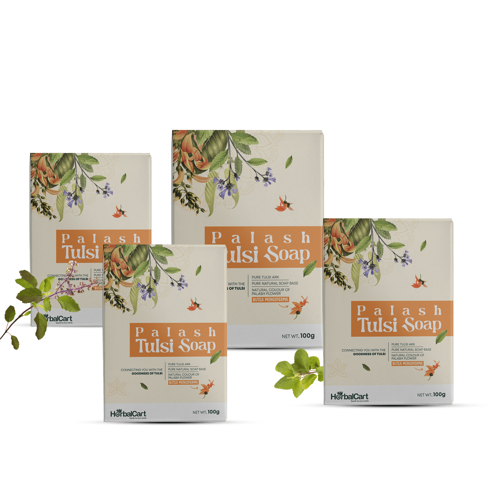 Tulsi Soap Palash 100g(Pack of 4)