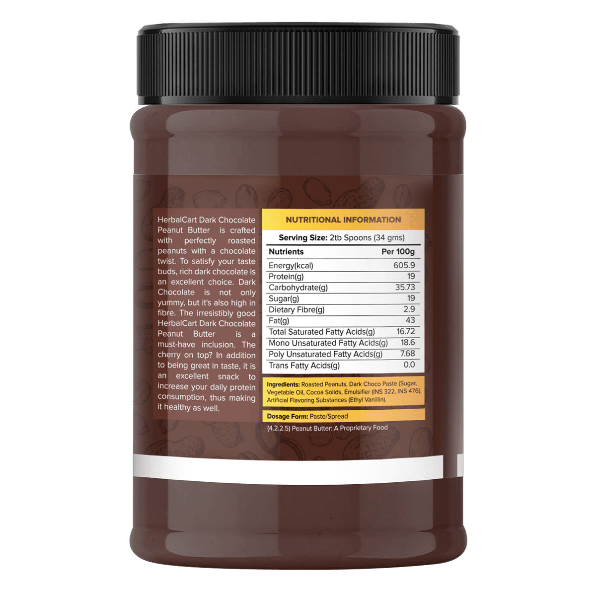 Dark Chocolate Peanut Butter Crunchy (340g-1kg)