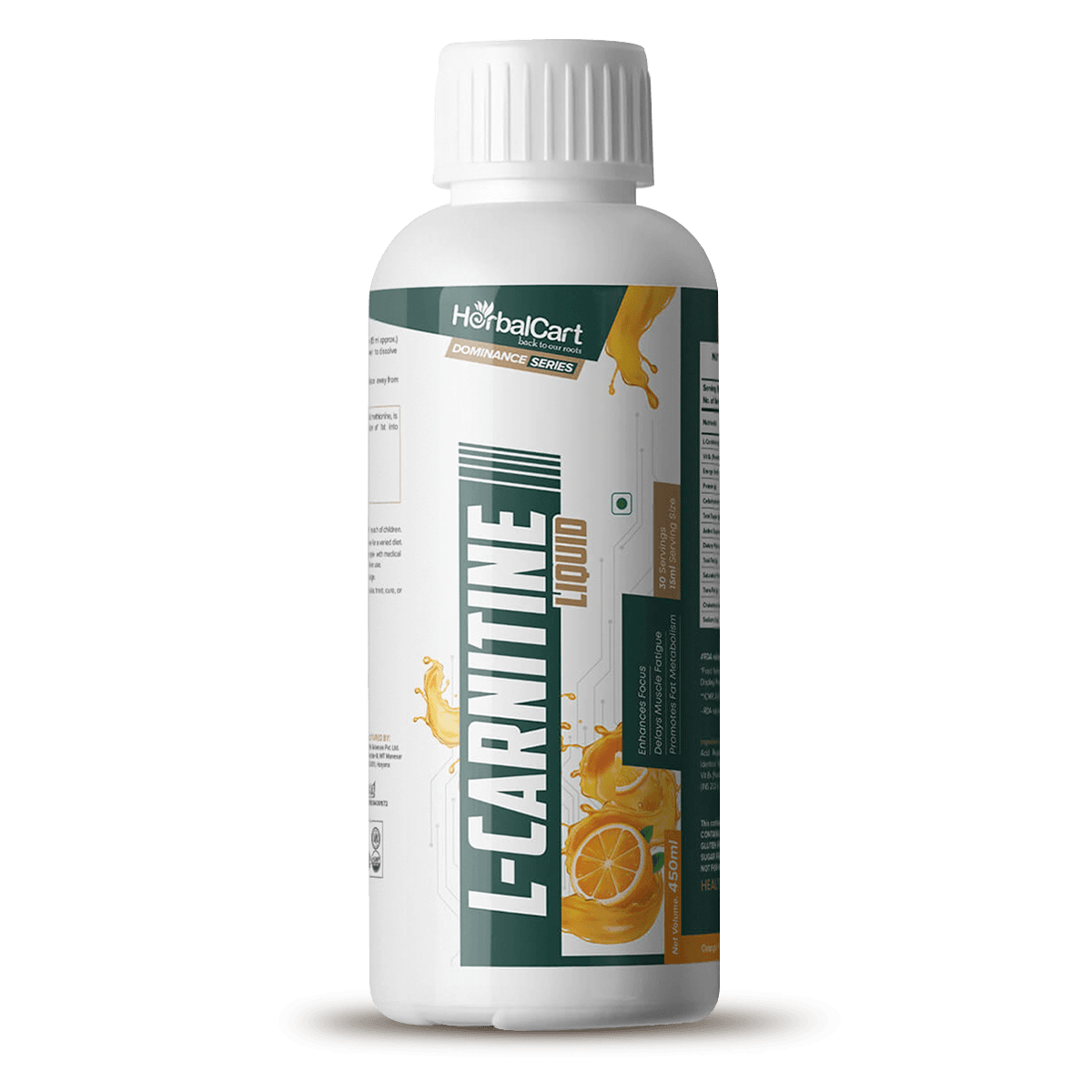 L-Carnitine Liquid, Orange Flavour (450ml)