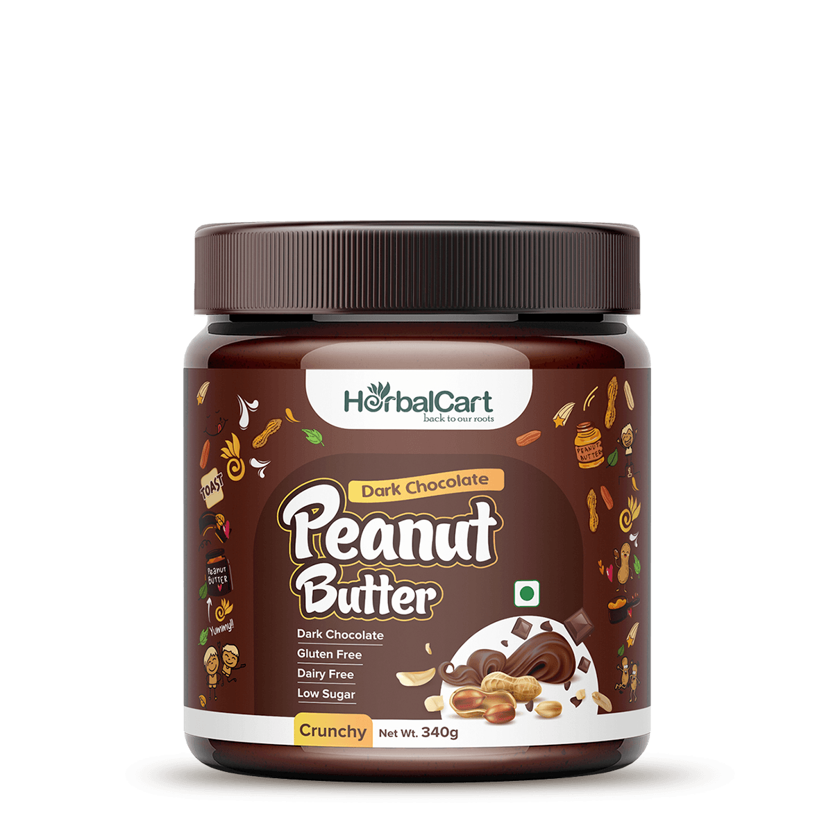 Dark Chocolate Peanut Butter Crunchy (340g-1kg)
