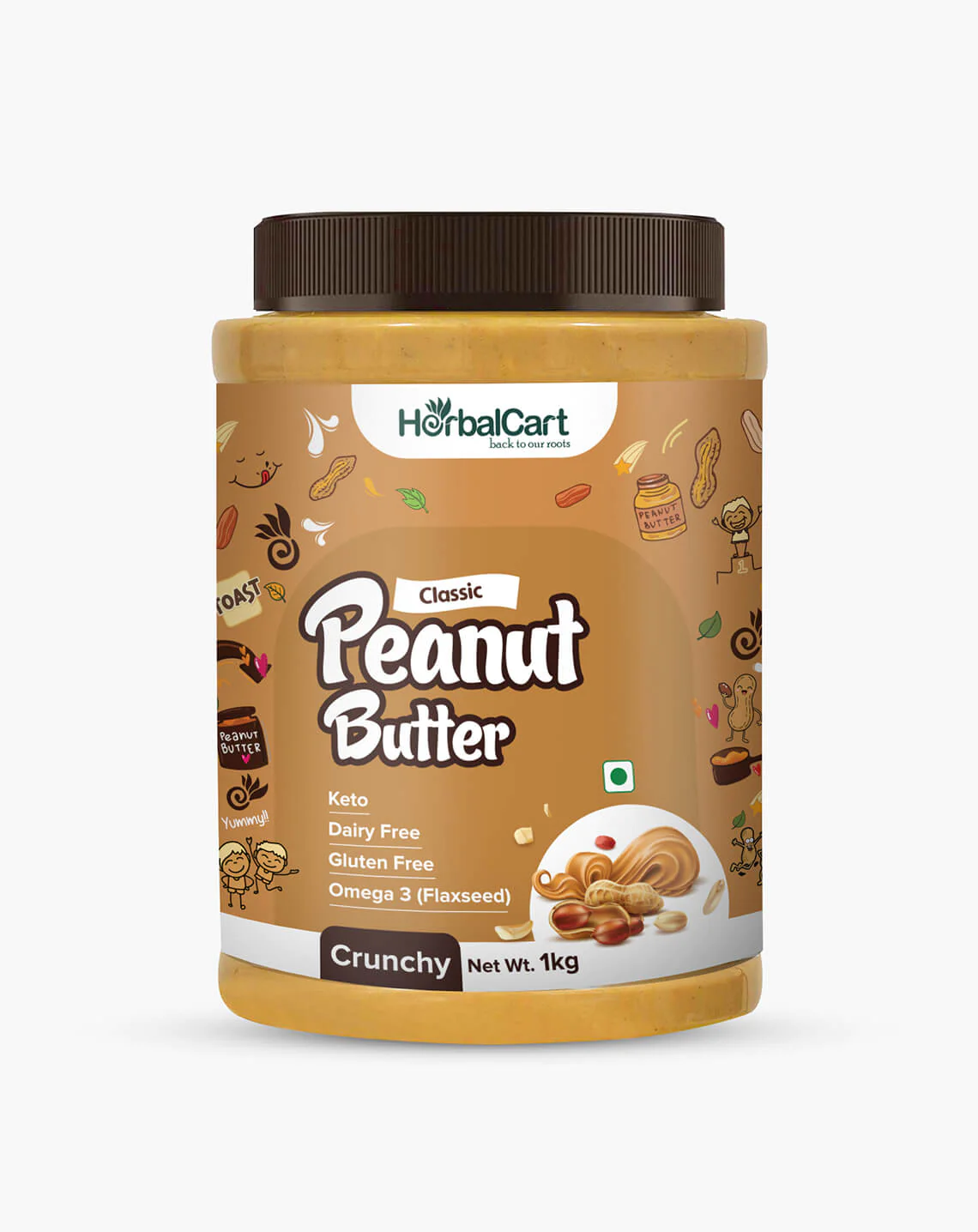 Peanut Butter Combo - Classic Crunchy 1kg, Dark Chocolate Crunchy 1kg