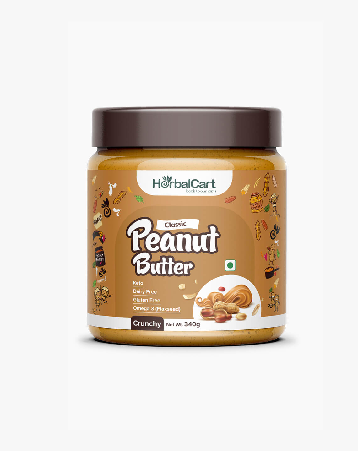 HerbalCart - Classic Peanut Butter Crunchy (1kg-340g)