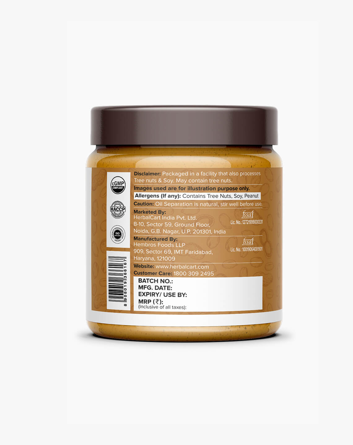 HerbalCart - Classic Peanut Butter Crunchy (1kg-340g)