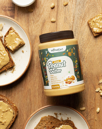 Natural Peanut Butter Crunchy, Unsweetened (340g-1kg)